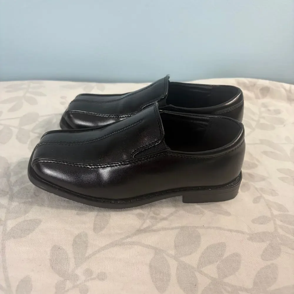 Boys Black Uniform Dress Shoes School Church Excellent Size 12M